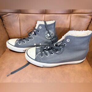 Converse White and Black High-Top Sneakers